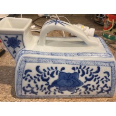  Vintage Chinese Blue and White Porcelain Urinal